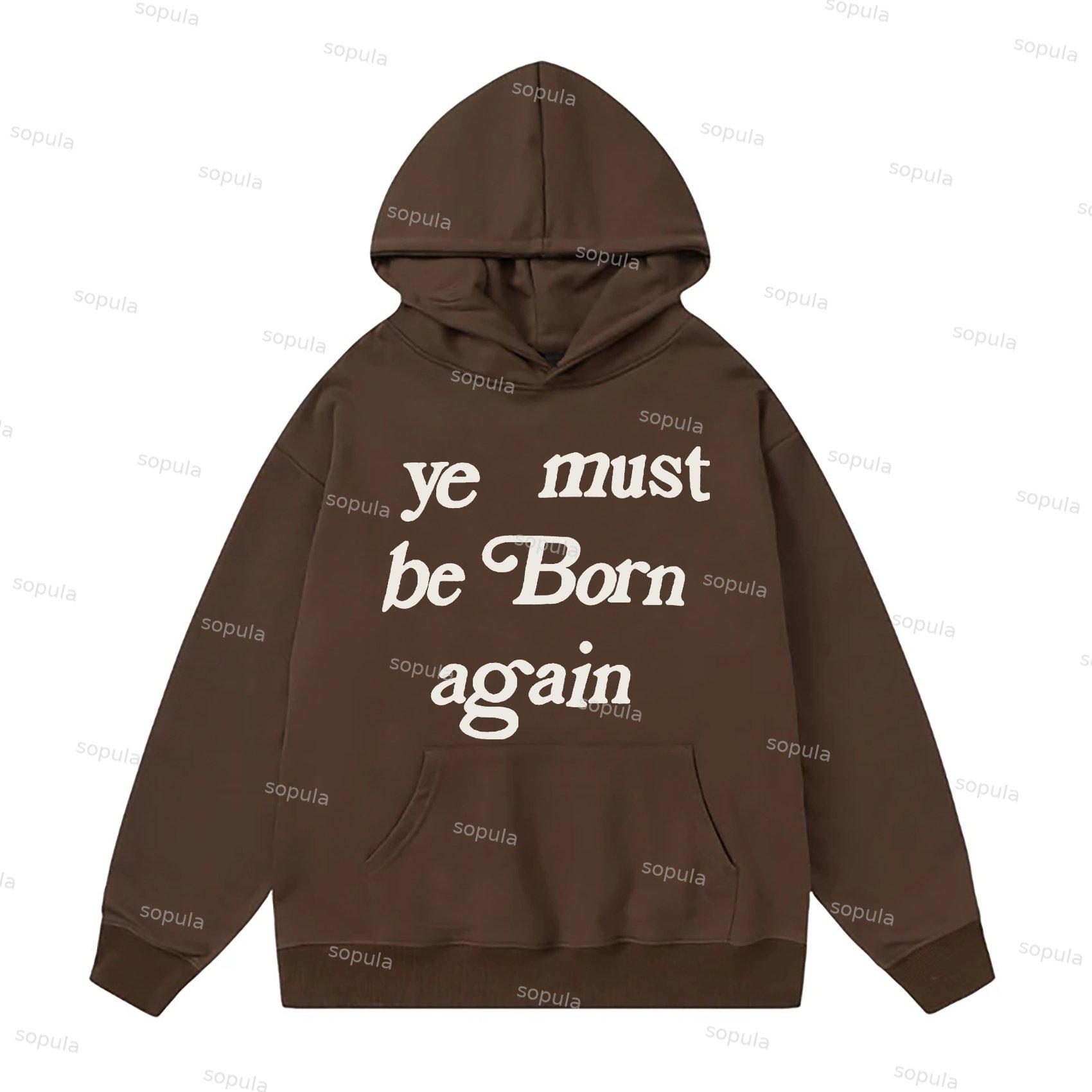 Men's Ye Must Be Born Again Graphic Printed Pocket Hoodie Product Image