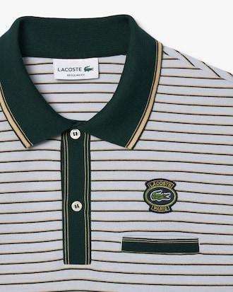 Men's Regular Fit Striped Mini Piqué Polo Product Image