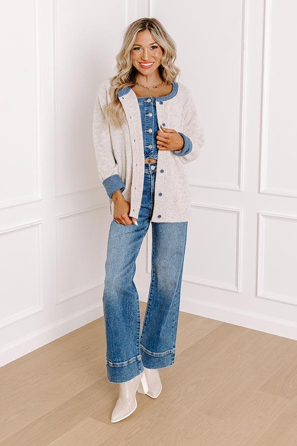 Falling Leaves Knit Cardigan Product Image