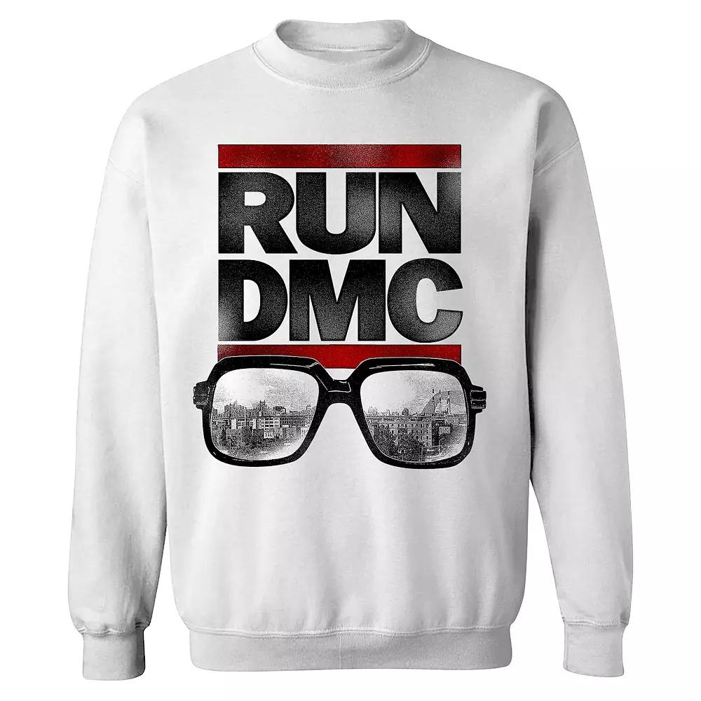 Men's Run DMC NYC Glasses Logo Sweatshirt, Size: Medium, White Product Image