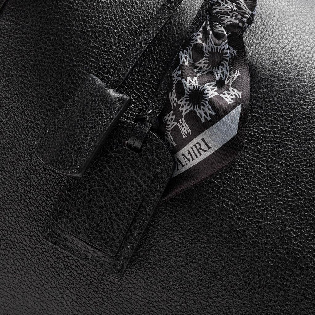 Pebbled Leather Weekender Bag - Black Male Product Image