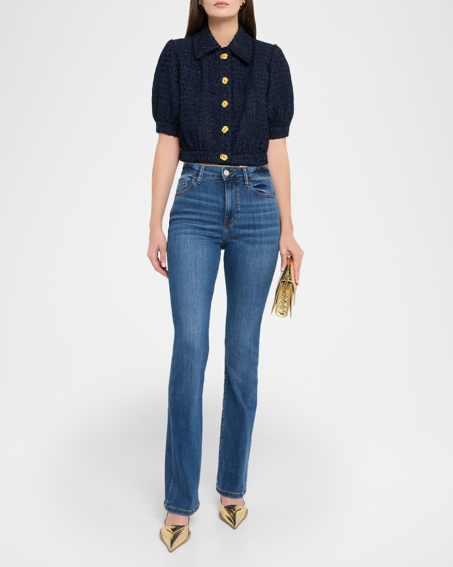 Cove Cropped Short-Sleeve Tweed Jacket Product Image