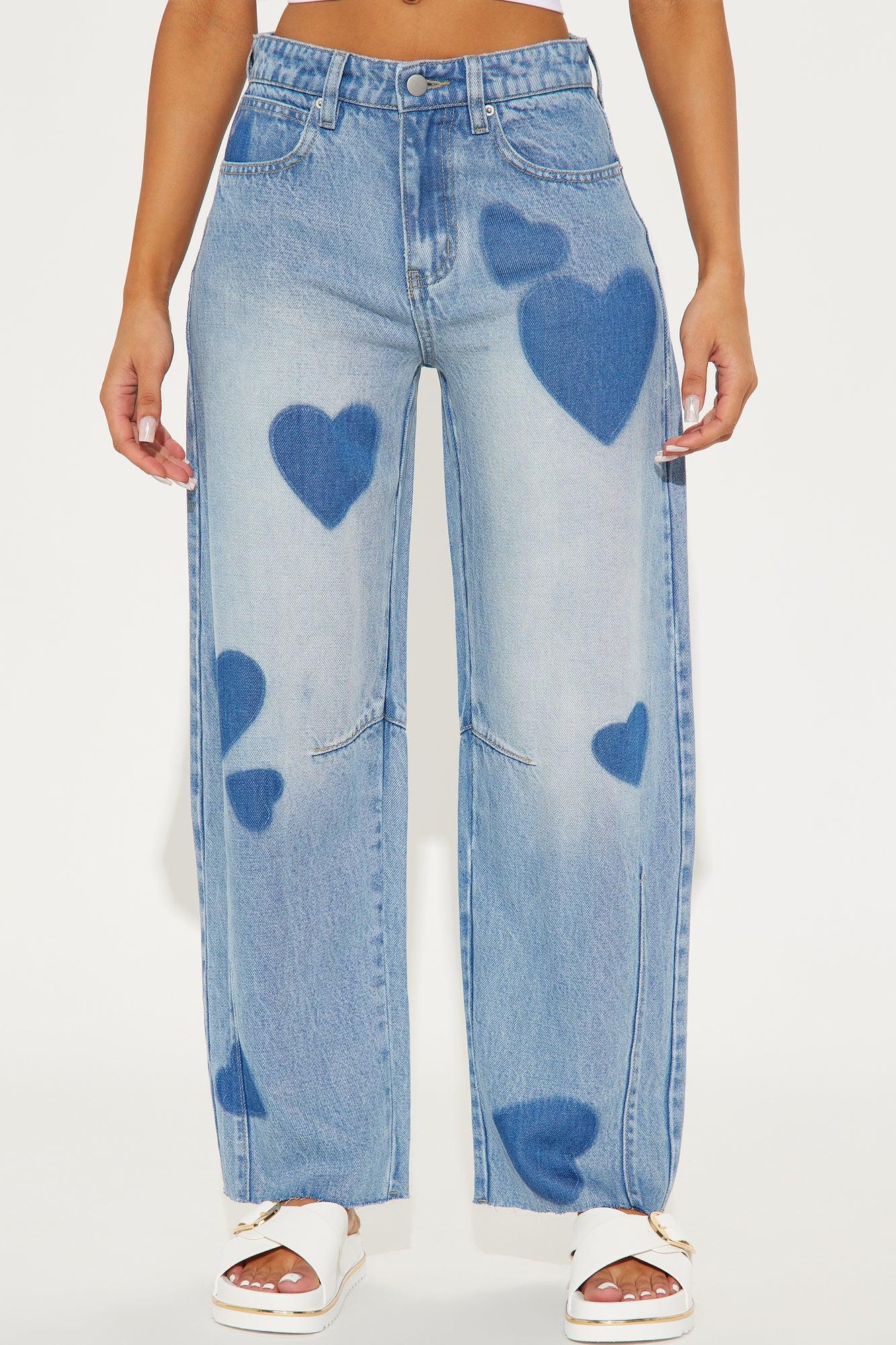 From My Heart High Rise Loose Taper Leg Jeans - Light Wash Female Product Image