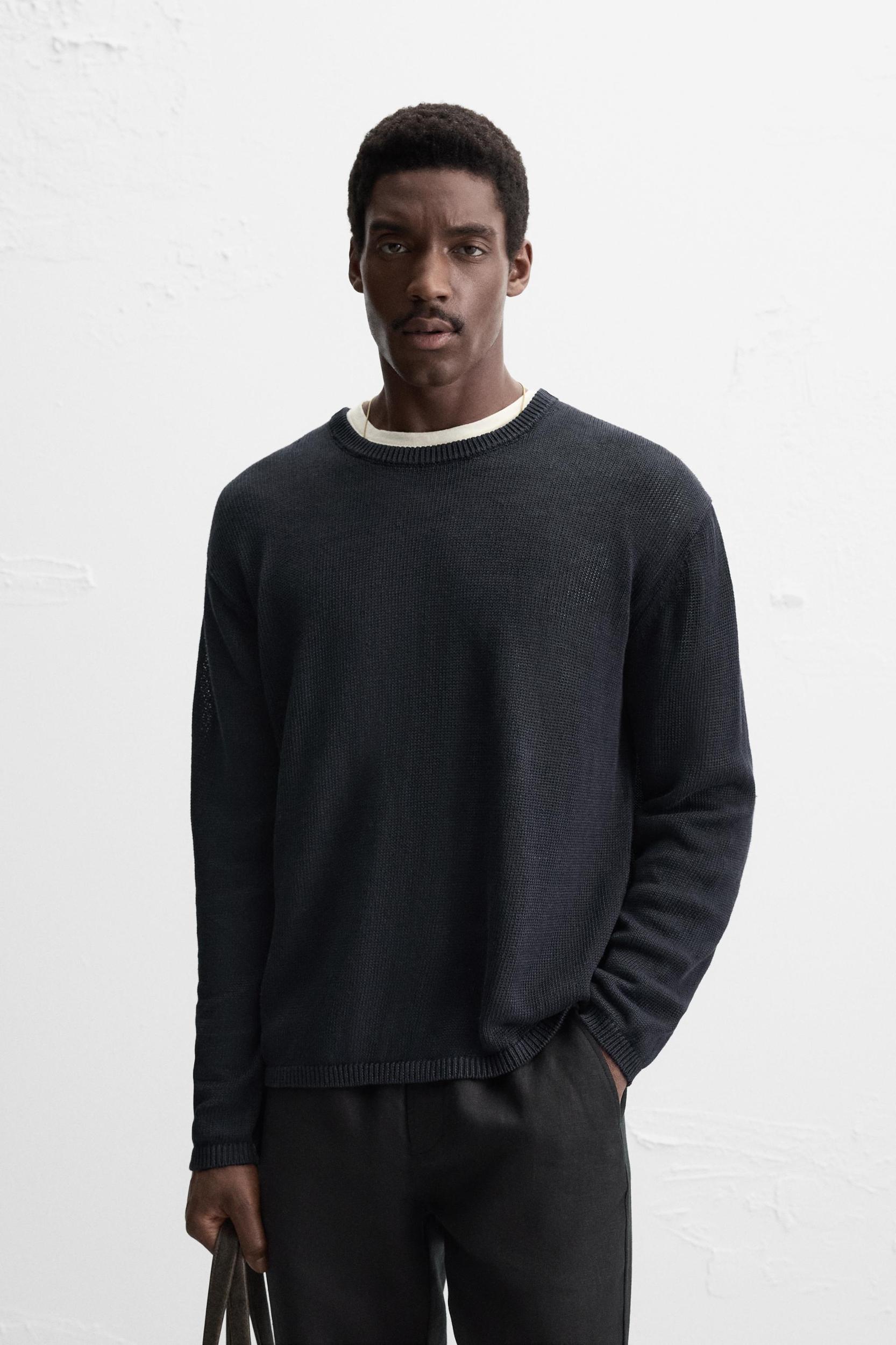100% LINEN SWEATER Product Image