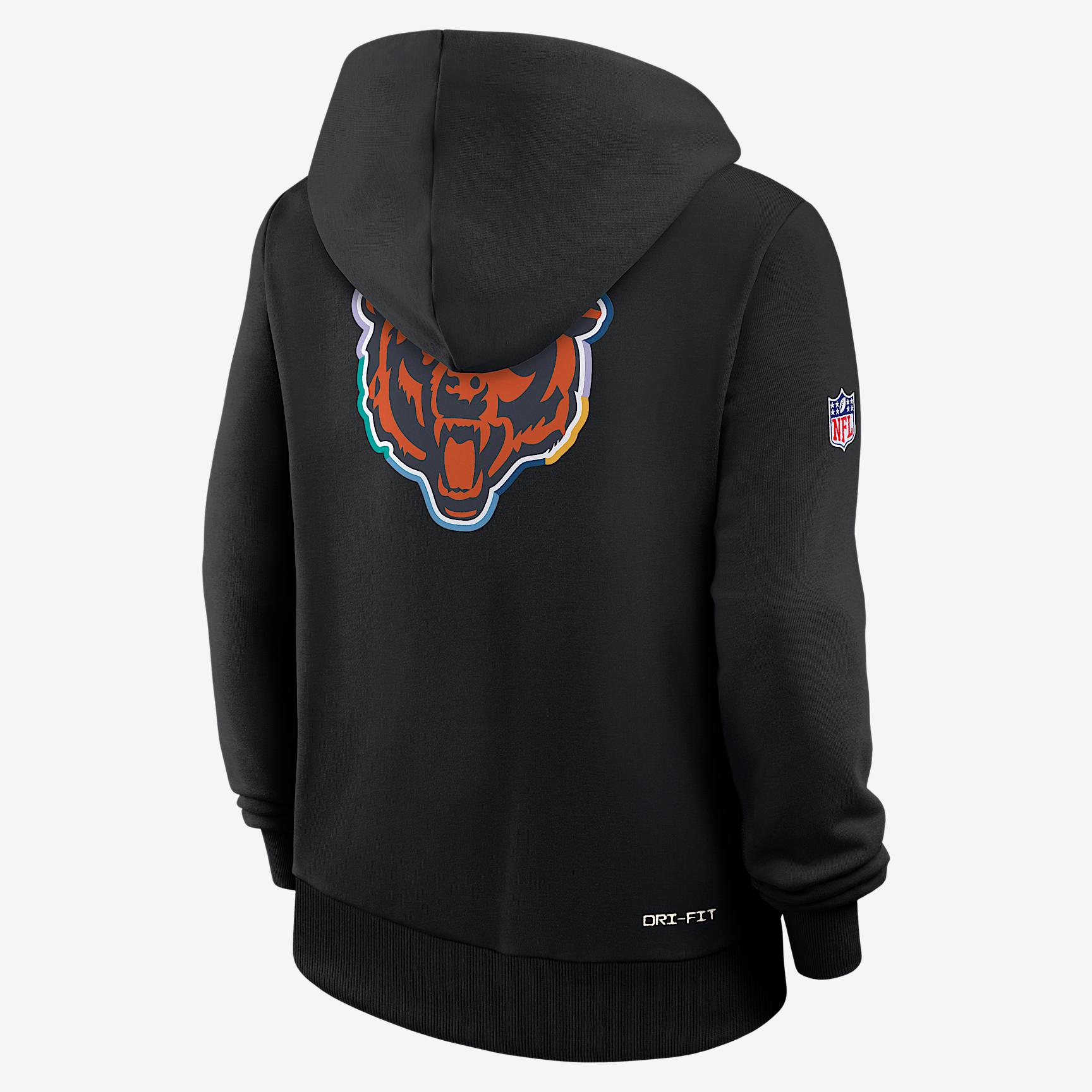 Chicago Bears Crucial Catch Women's Nike Dri-FIT NFL Pullover Hoodie Product Image