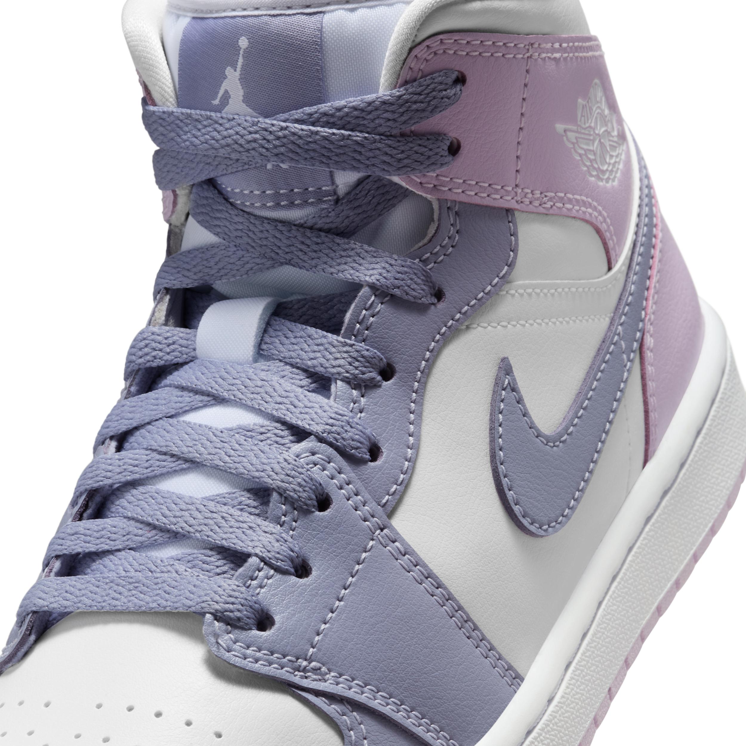 Jordan Womens Jordan AJ 1 Mid - Womens Basketball Shoes Indigo Haze/White/White/White Product Image