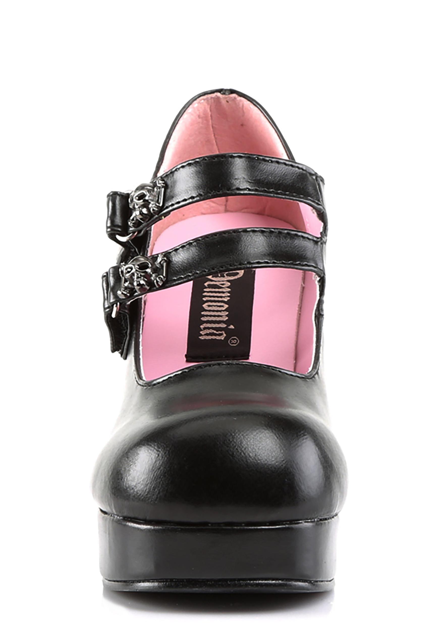 Demonia Gothika-09 Mary Janes - Black Product Image