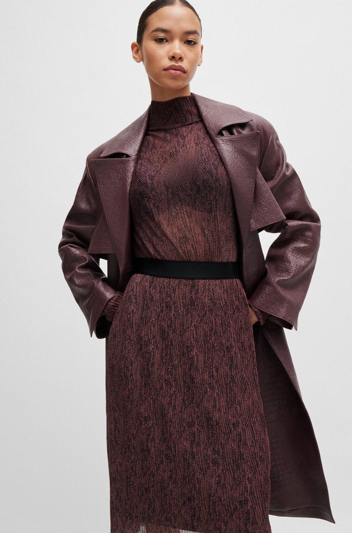 Stretch-tulle slim-fit skirt with seasonal print Product Image