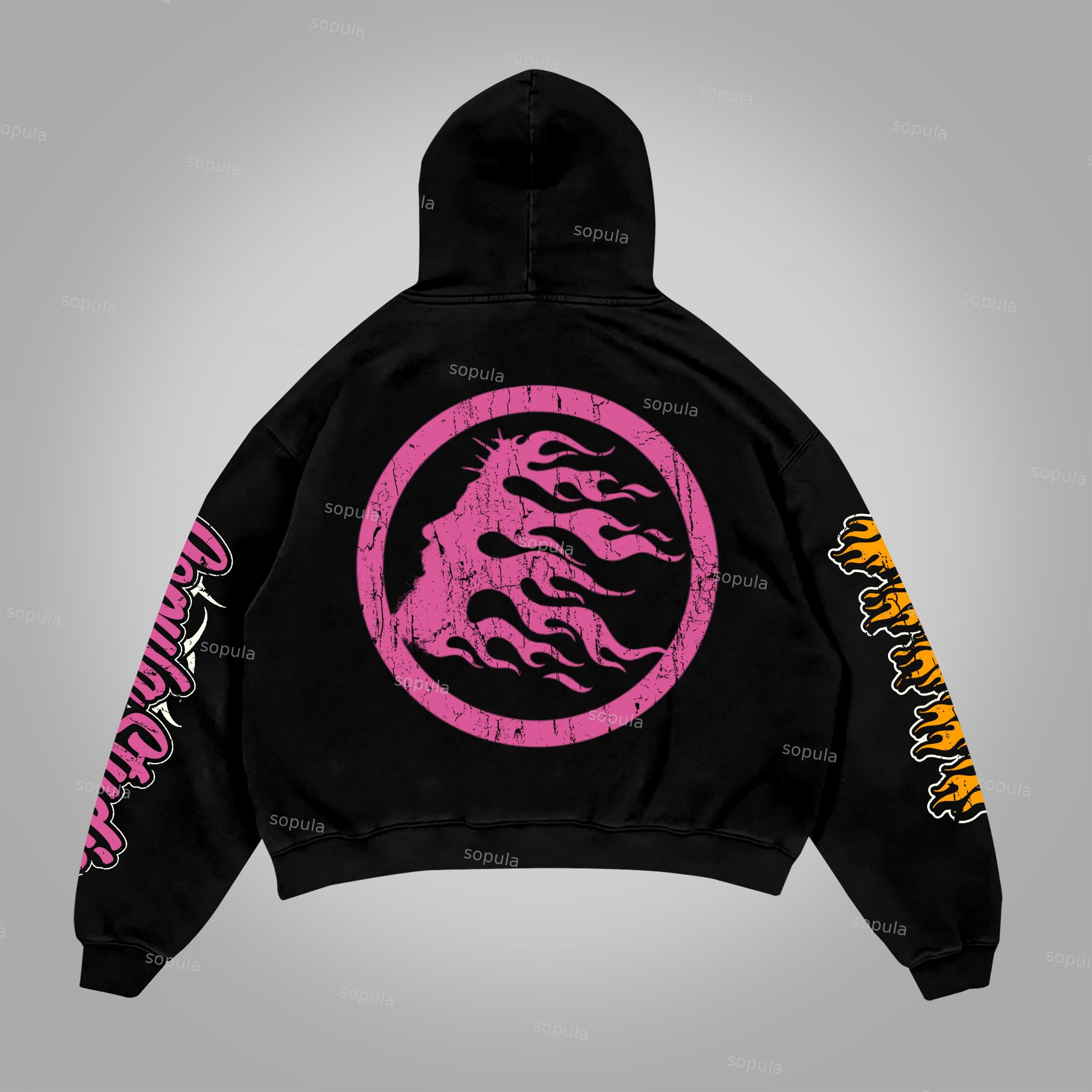 Sopula Are You Alive Or Just Existing Vintage Graphics Cotton Pocket Hoodie Product Image