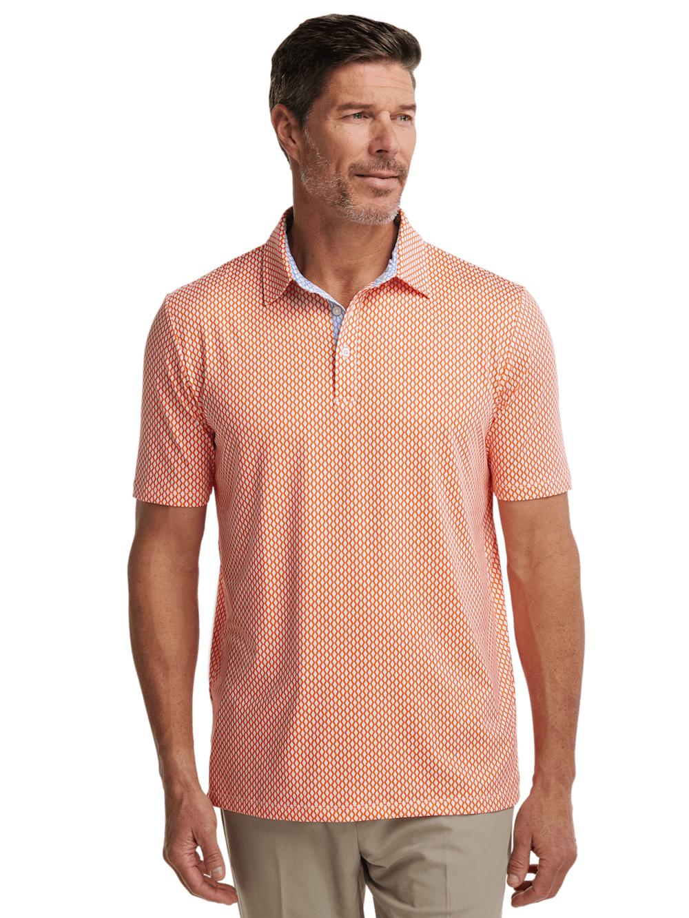 Performance Blend Three Button Polo - Orange Product Image