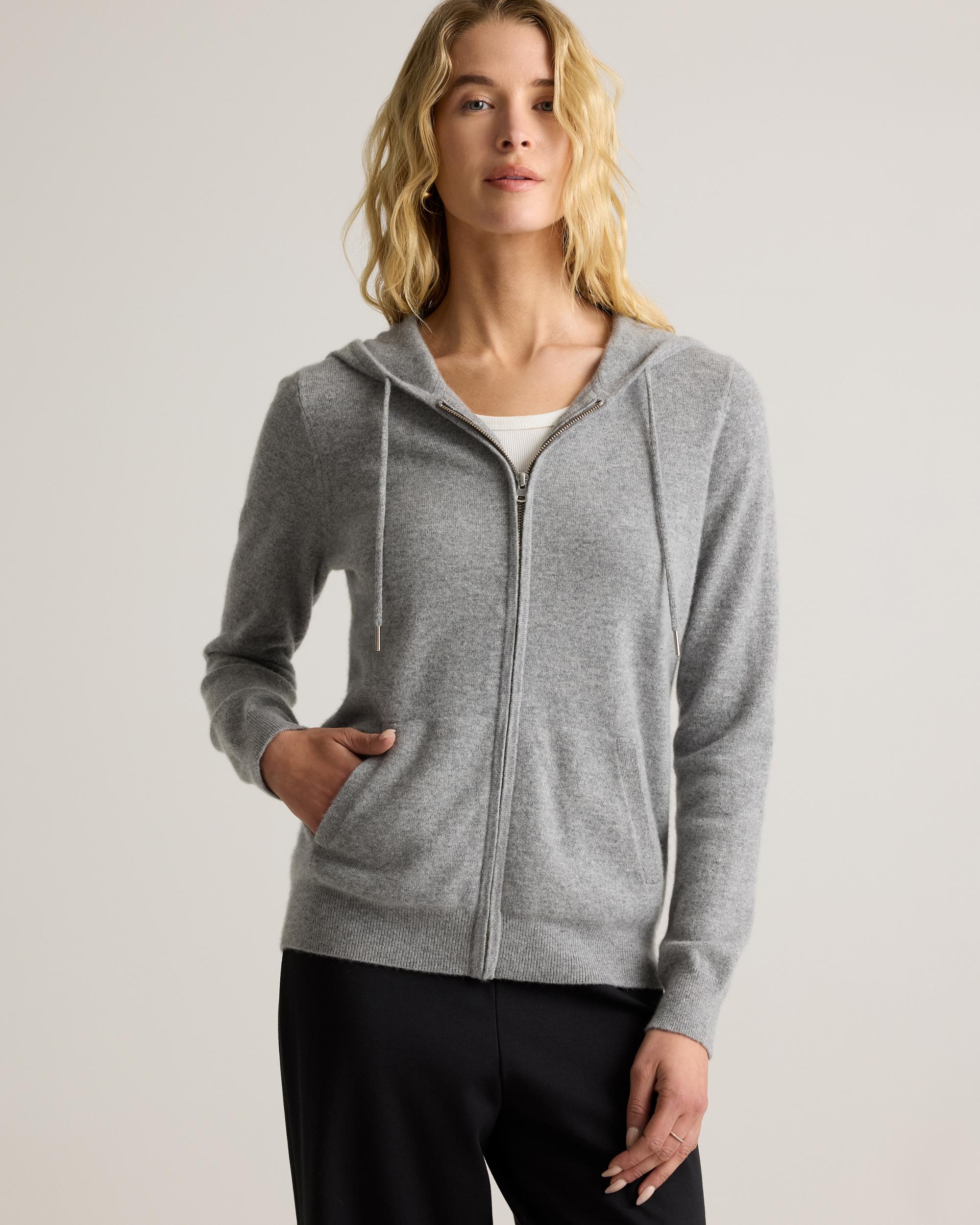 Quince | Women's Mongolian Cashmere Full-Zip Hoodie Jacket Product Image