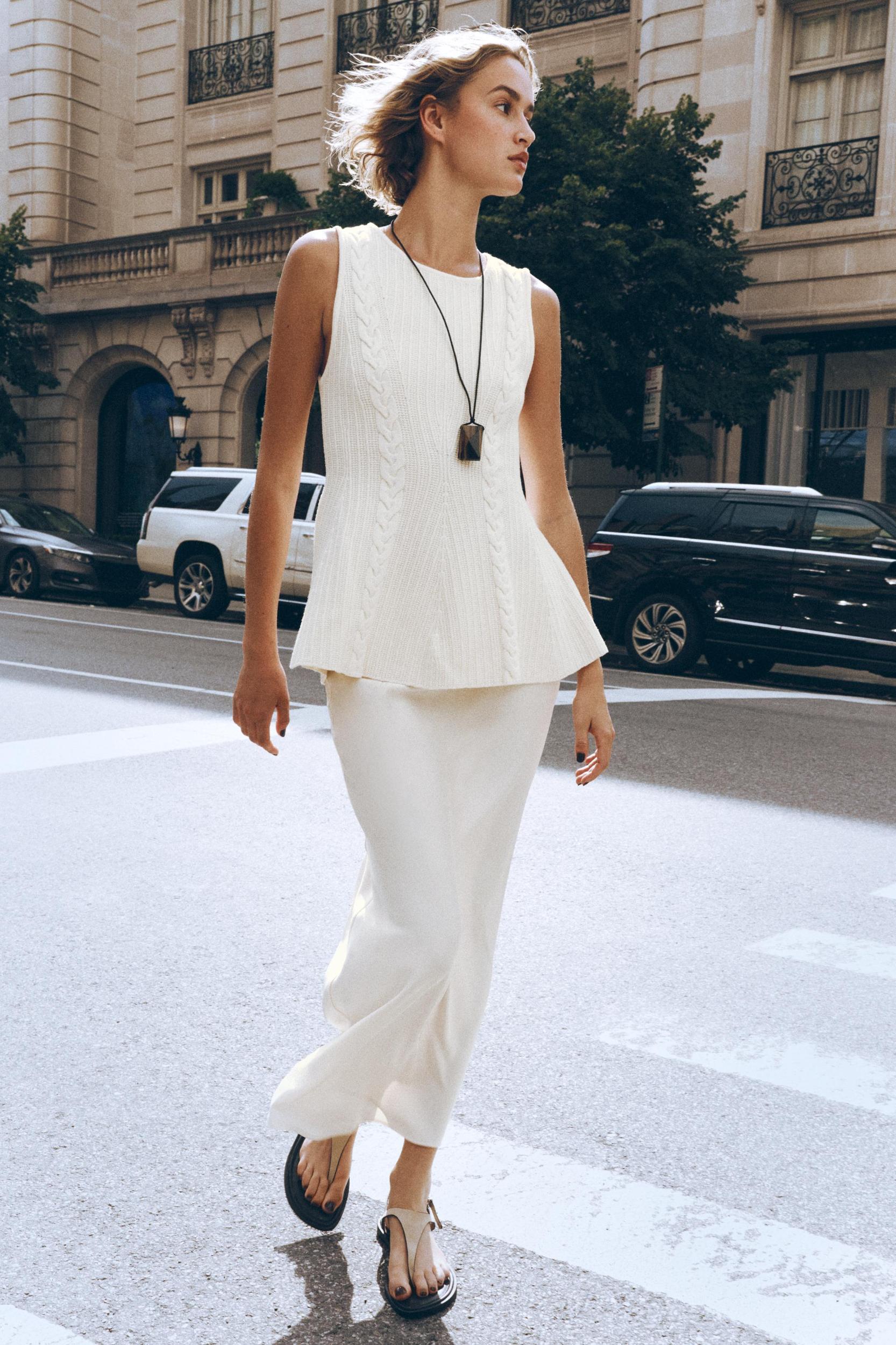 SATIN MIDI SKIRT Product Image