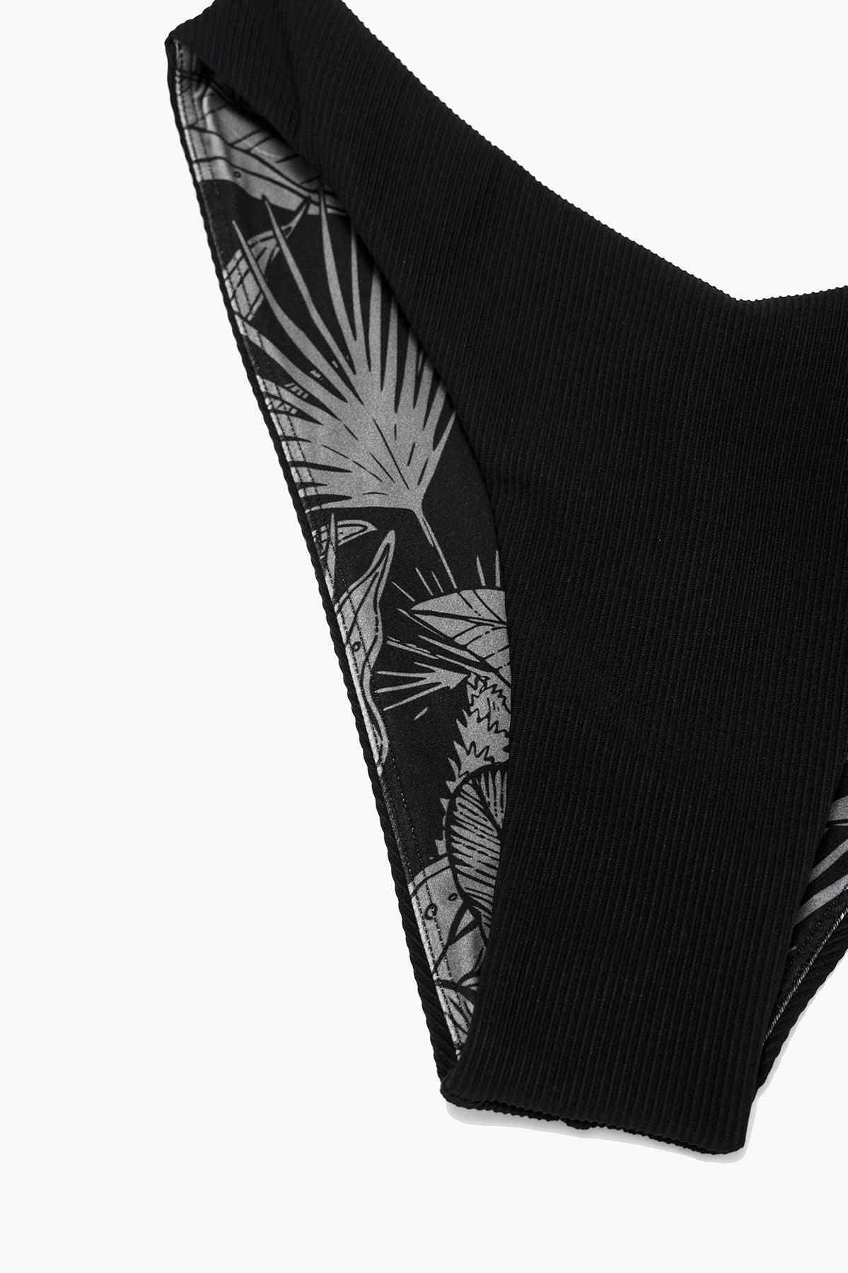 Sunshine Scoop Ultra Cheeky Bikini Bottom - Black Rib Product Image