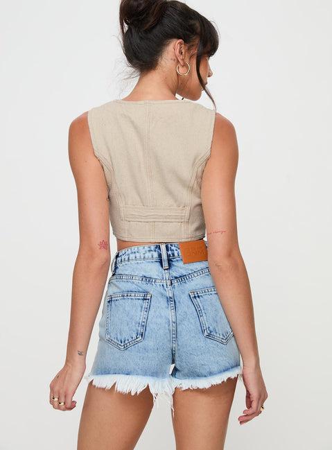 Anne Denim Shorts Product Image