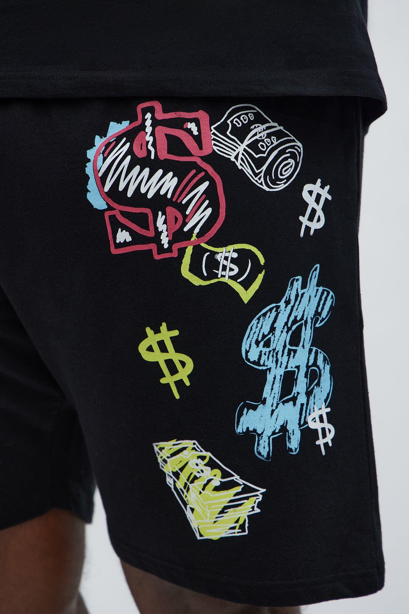 Richie Rich $ign Sweatshorts - Black Male Product Image