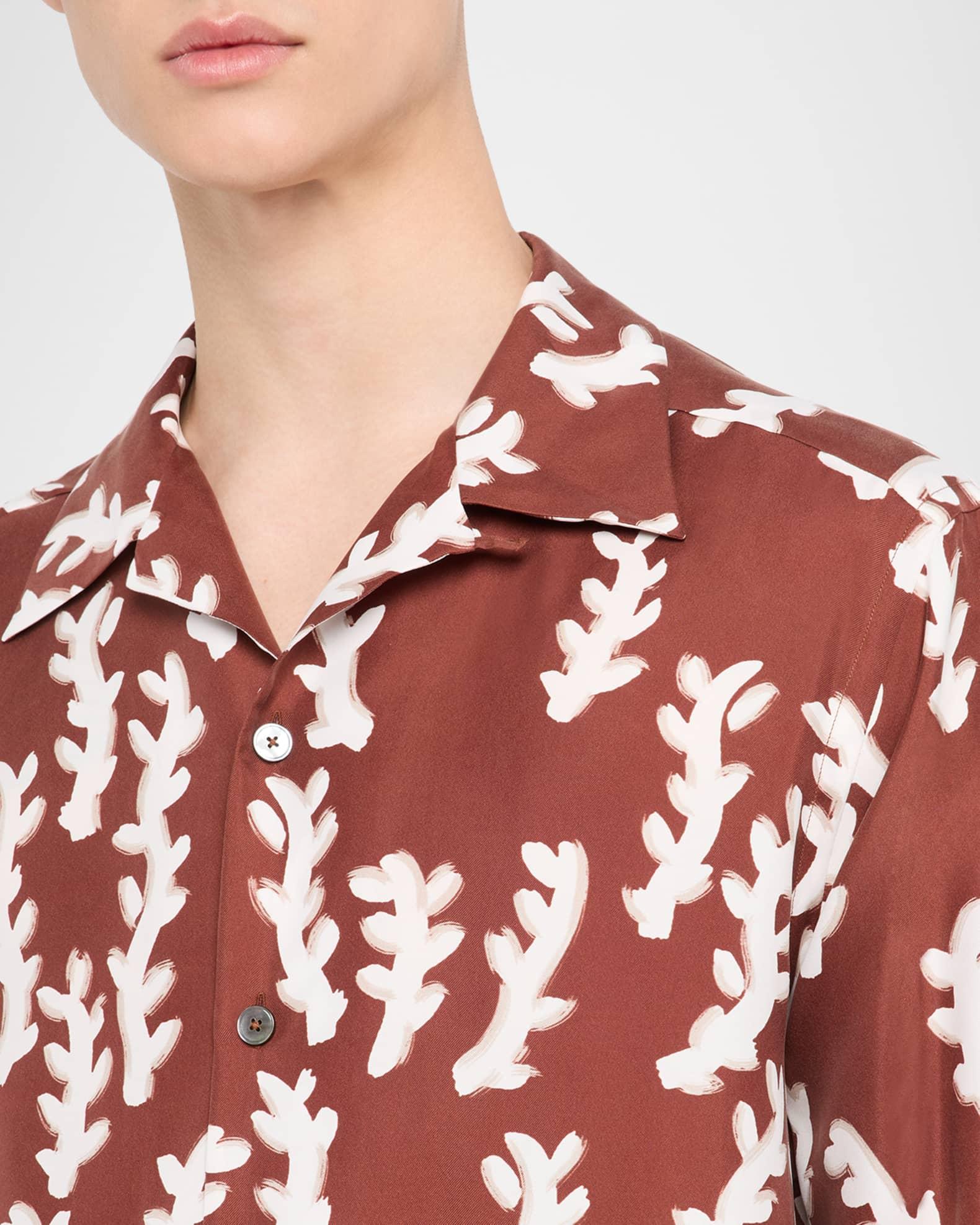 Men's Silk Oasi Print Short-Sleeve Shirt Product Image