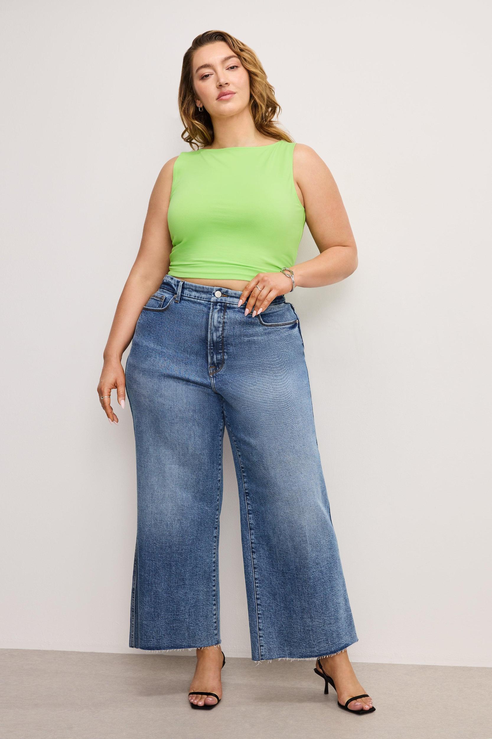 SUPER STRETCH BOATNECK TANK | LIME005 Product Image