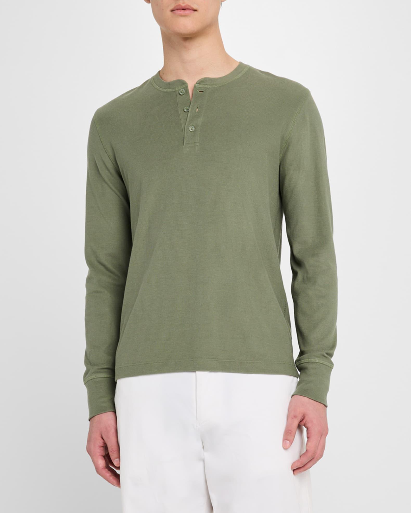 Men's Pima Cotton Waffle Henley Shirt Product Image