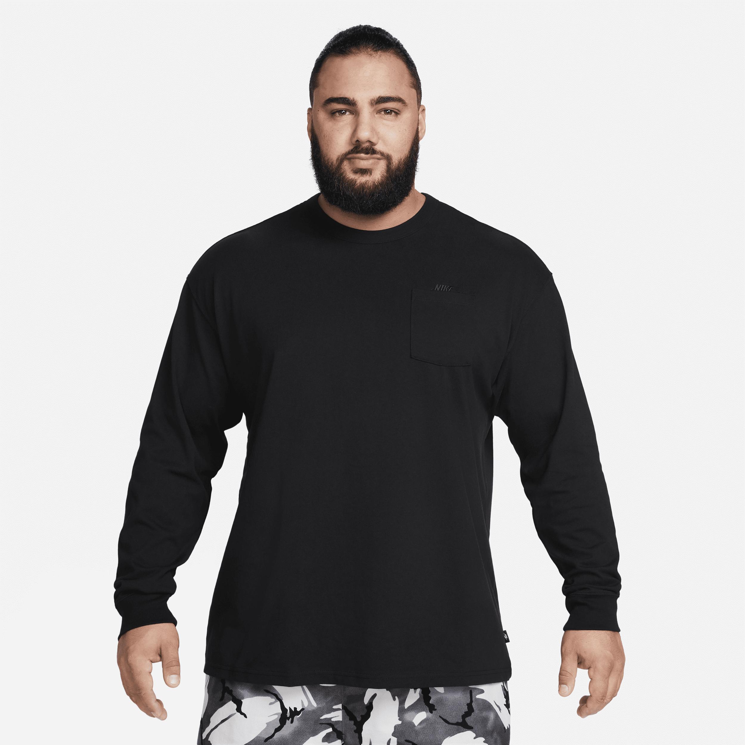 Mens Nike Sportswear Premium Essentials Long-Sleeve Pocket T-Shirt | DR7929-011 Product Image