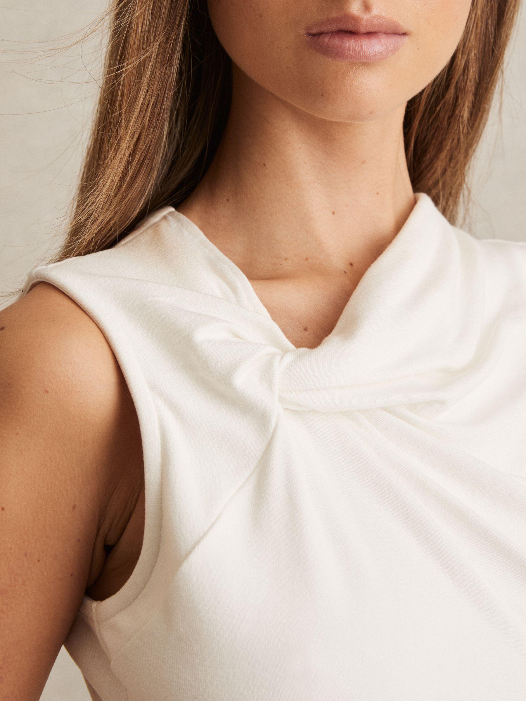 Knot Detail Jersey Bodysuit in Ivory Product Image
