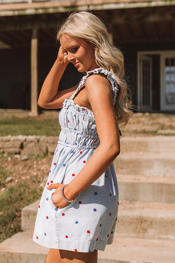 Surrounded By The Starlight Embroidered Romper Product Image