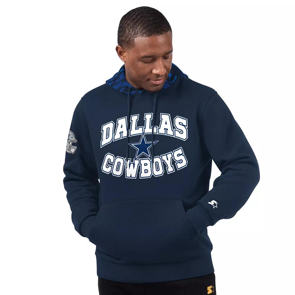 Men's Starter Navy Dallas Cowboys Thursday Night Gridiron Pullover Hoodie,  Product Image