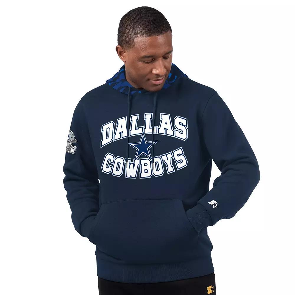 Men's Starter Navy Dallas Cowboys Thursday Night Gridiron Pullover Hoodie,  Product Image