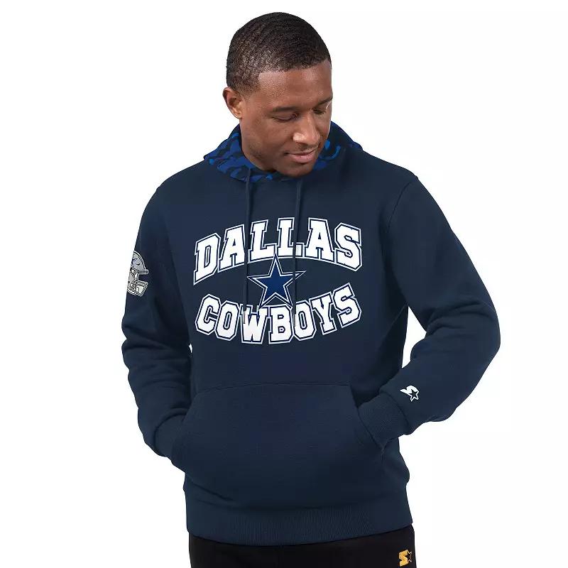 Men's Starter Navy Dallas Cowboys Thursday Night Gridiron Pullover Hoodie,  Product Image