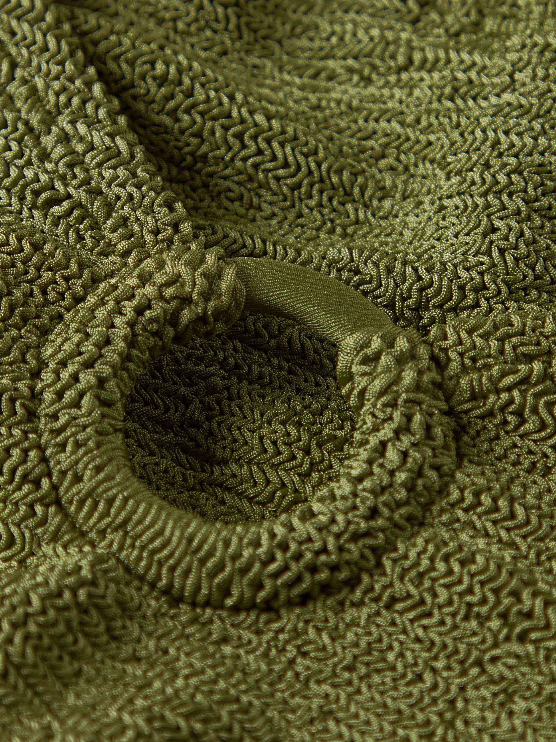 Coverage Celine Swim With Tonal Hoops - Metallic Moss Product Image