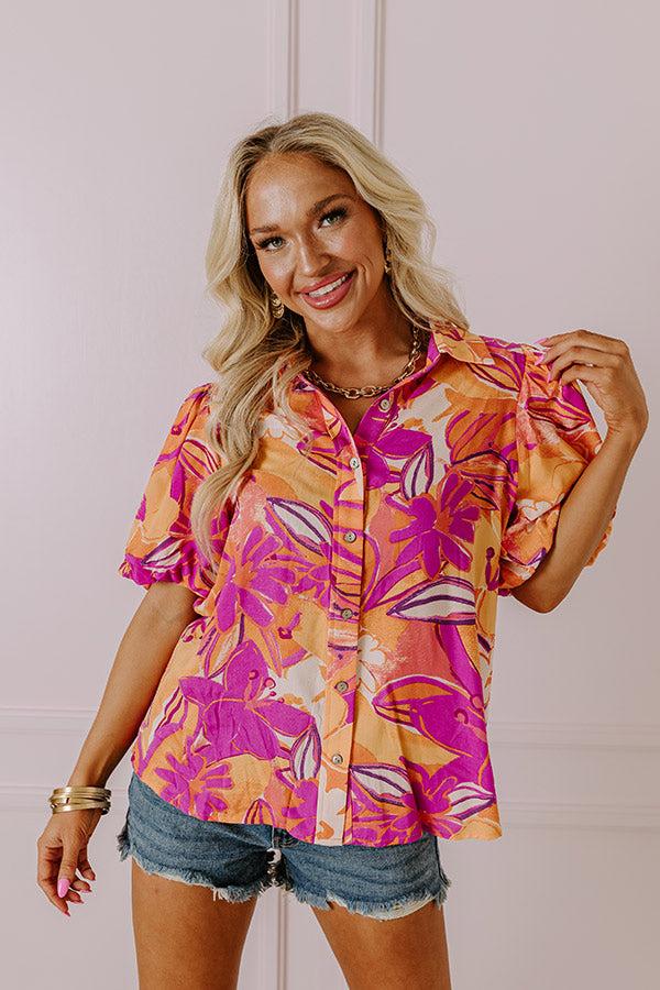 Traveling The Horizon Floral Top Product Image