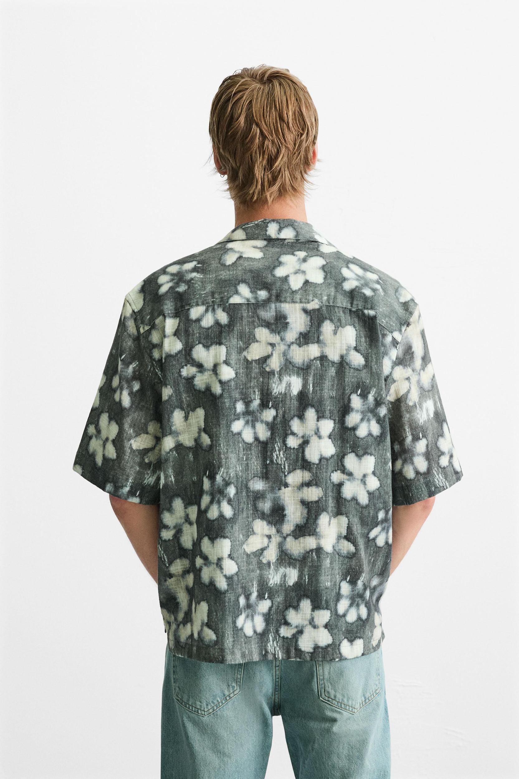 ABSTRACT FLORAL PRINT SHIRT Product Image