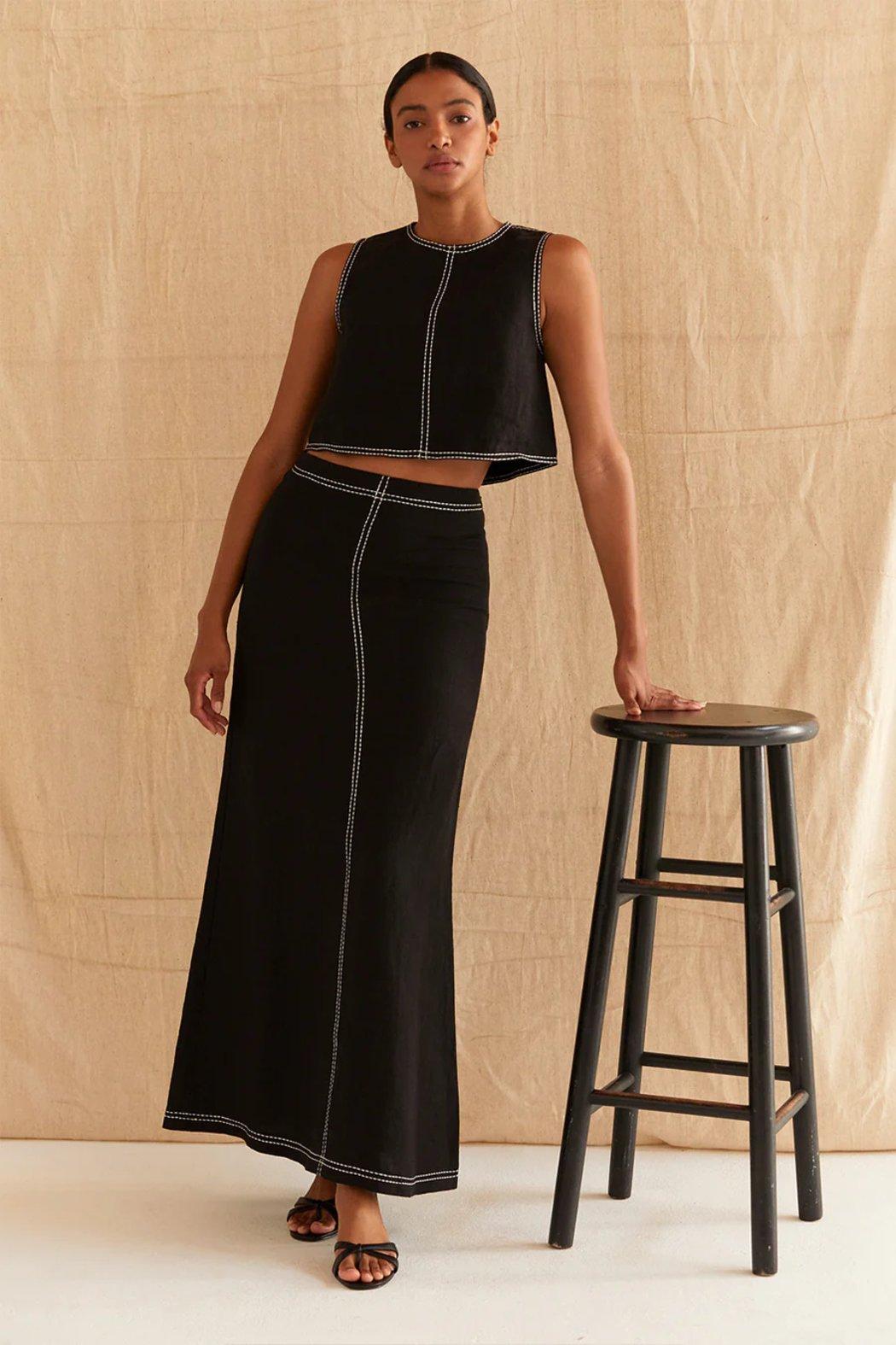 Kenzy Linen Maxi Skirt Product Image