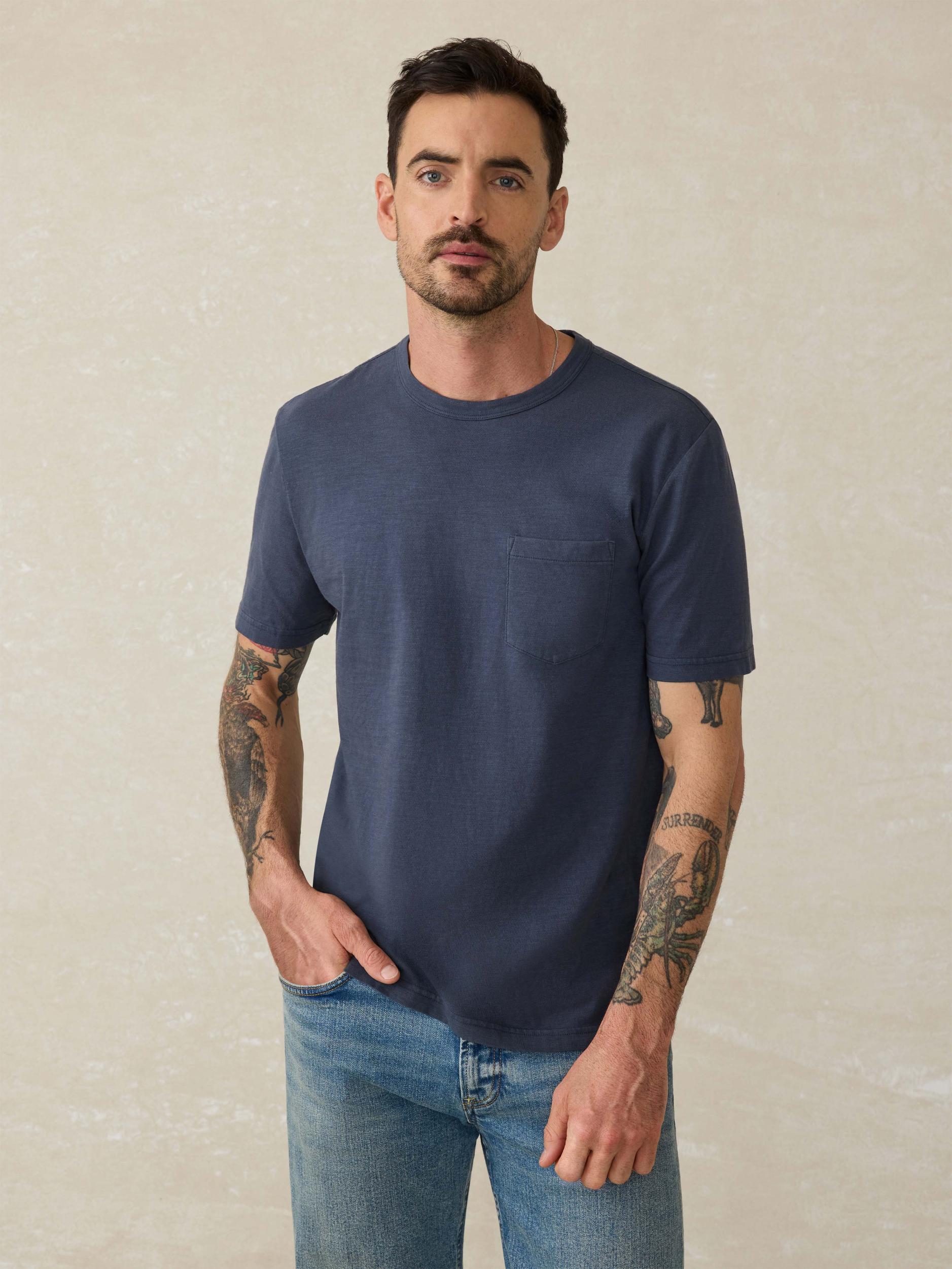 Sunwashed Pocket Tee - Dune Navy Product Image