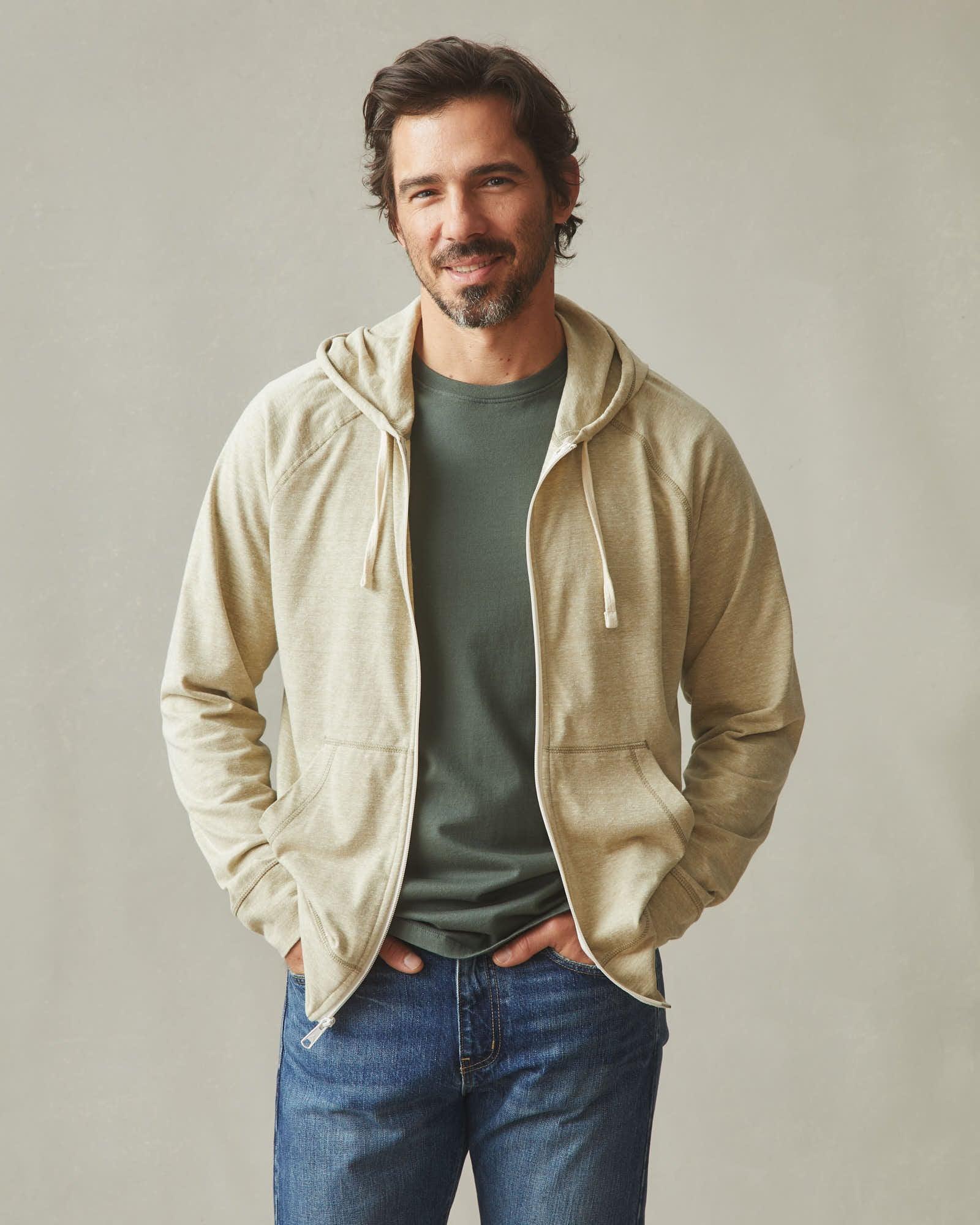 Men's Lightweight Full Zip - Buckwheat Heather Product Image
