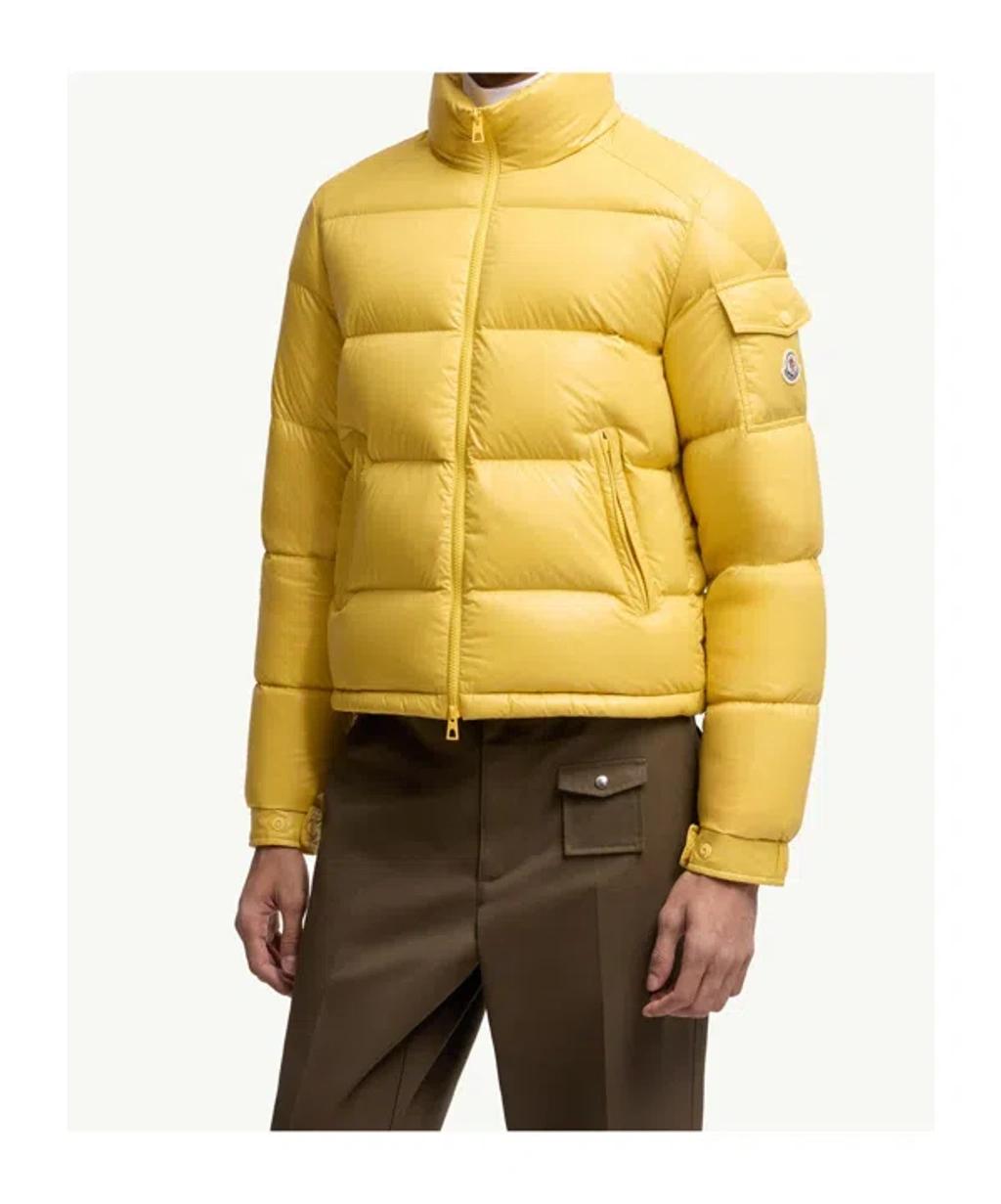MONCLER Levitha Hooded Short Down Jacket In Yellow Product Image