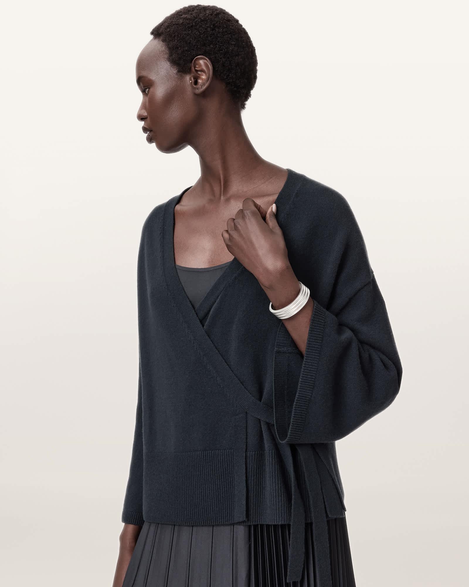 Janna Bangle WARM SILVER | ALLSAINTS US Product Image