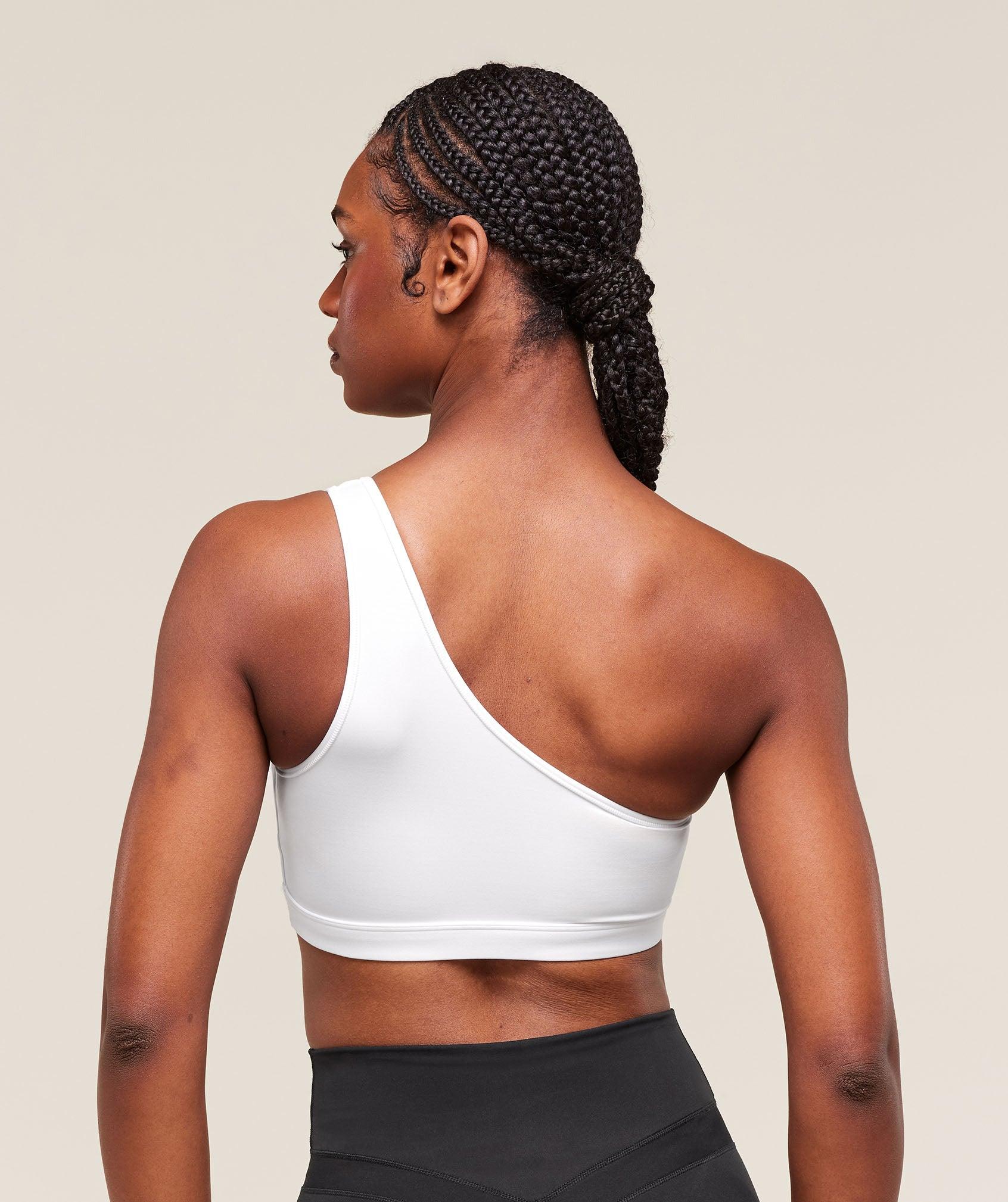 Gymshark Asymmetric Sports Bra - White Female Product Image