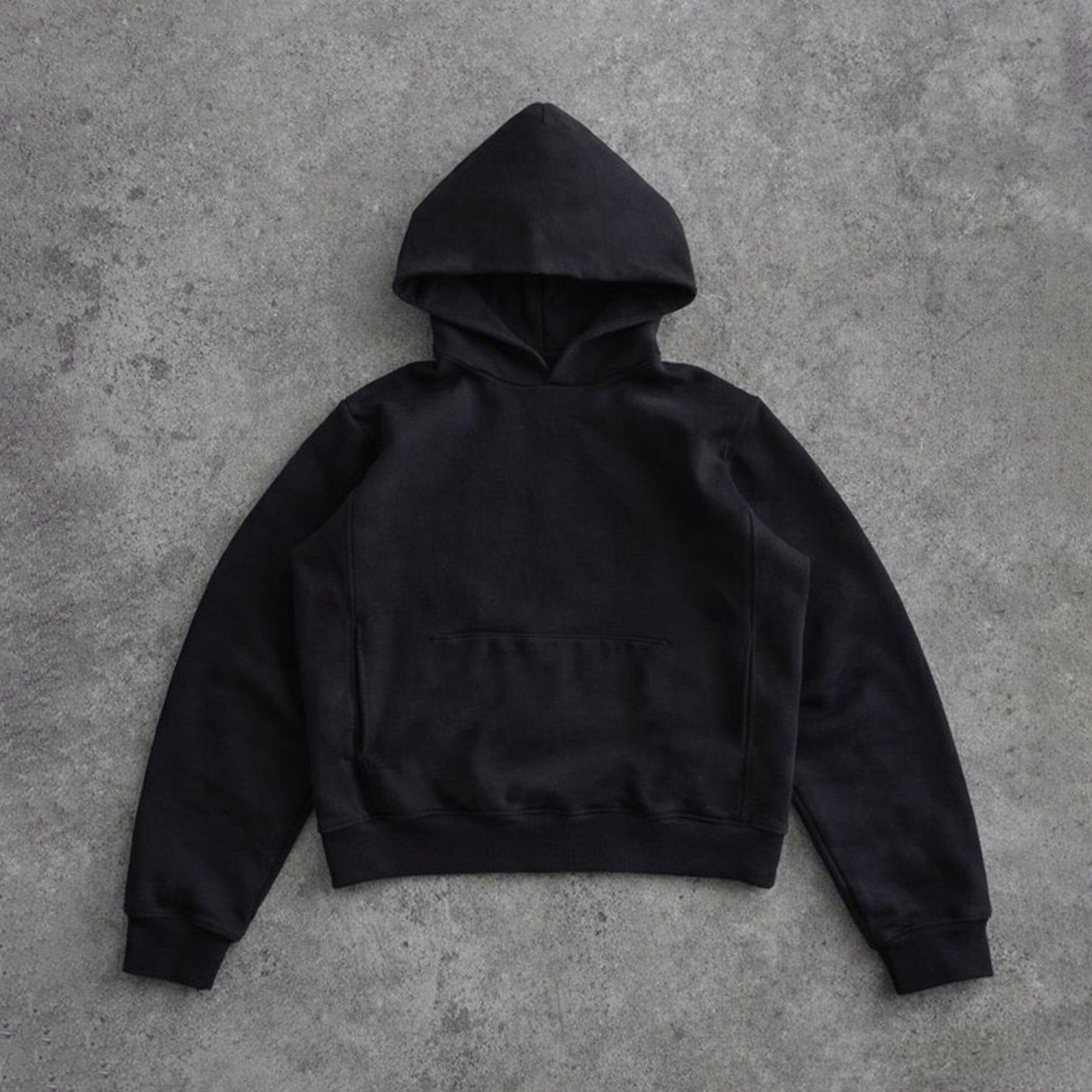 Los Feliz Crop Muscle Hoodie | Fitted Male Product Image