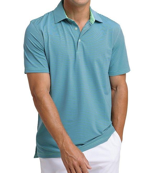 Southern Tide Performance Stretch Brrr°-eeze Meadowbrook Stripe Short Sleeve Polo Shirt Product Image