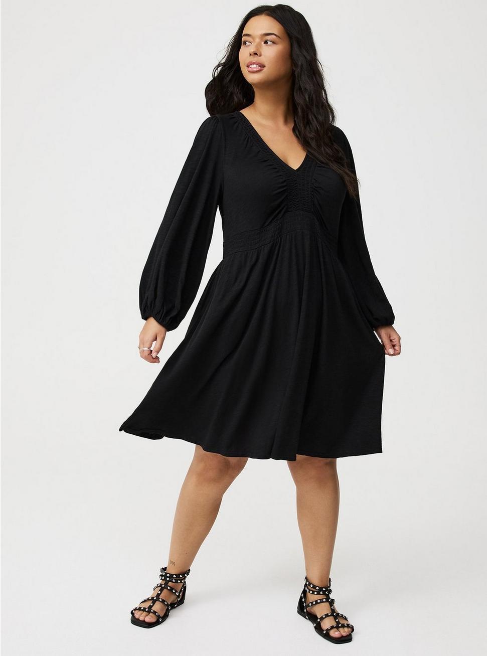 Deep V-Neck Mini Dress Product Image