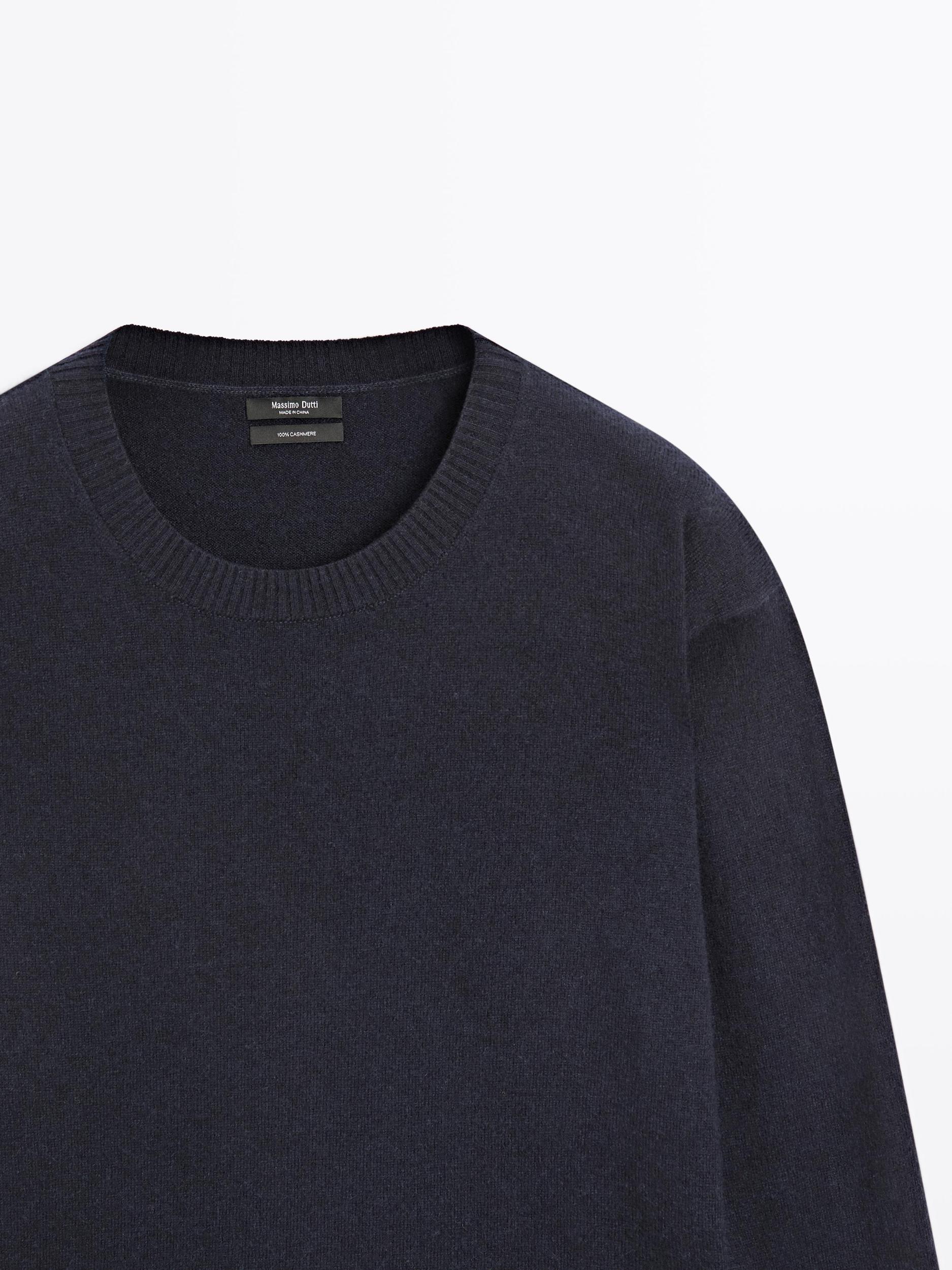 100% cashmere crew neck sweater Product Image
