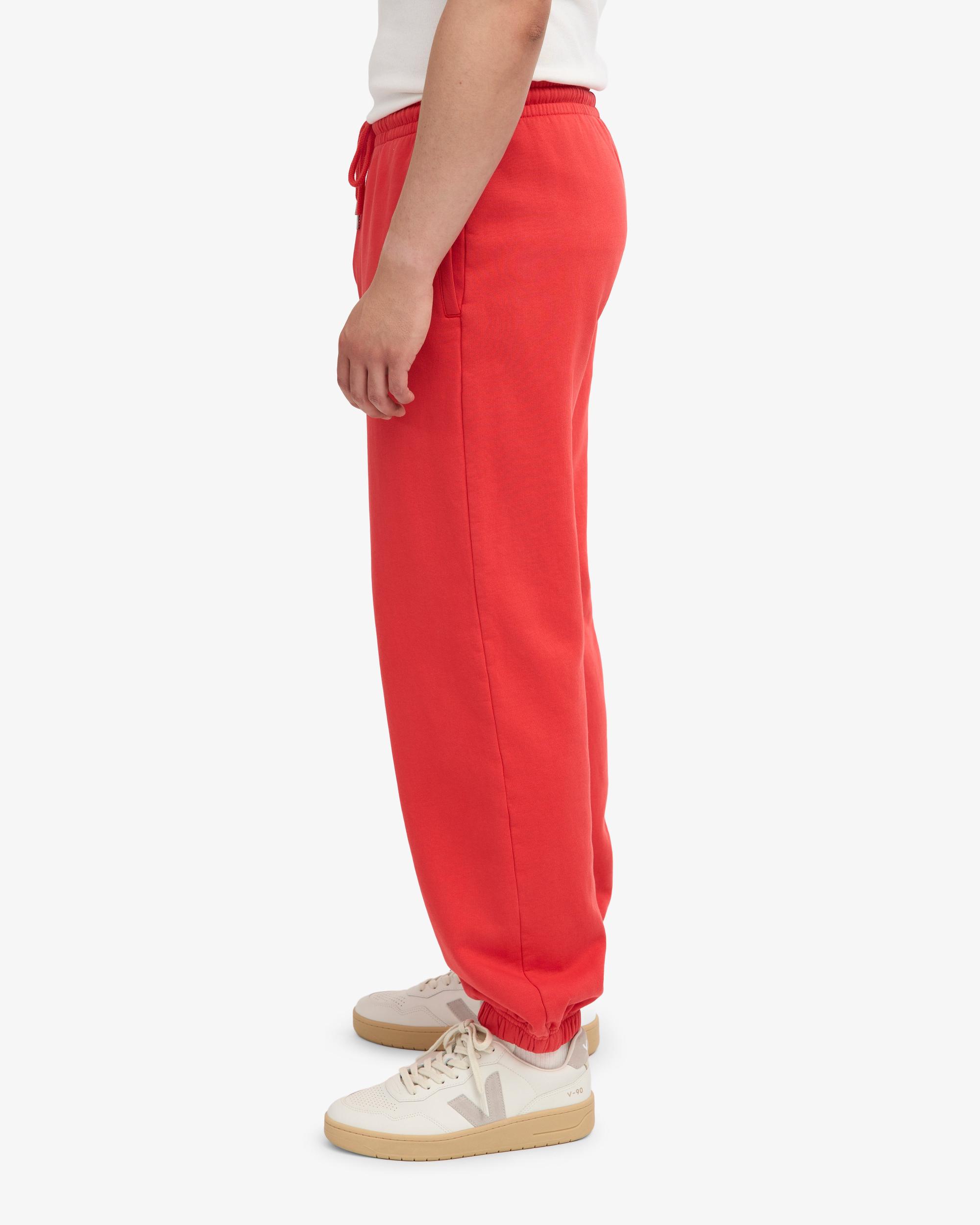 Organic Relaxed Sweatpants - Red Tangerine Product Image