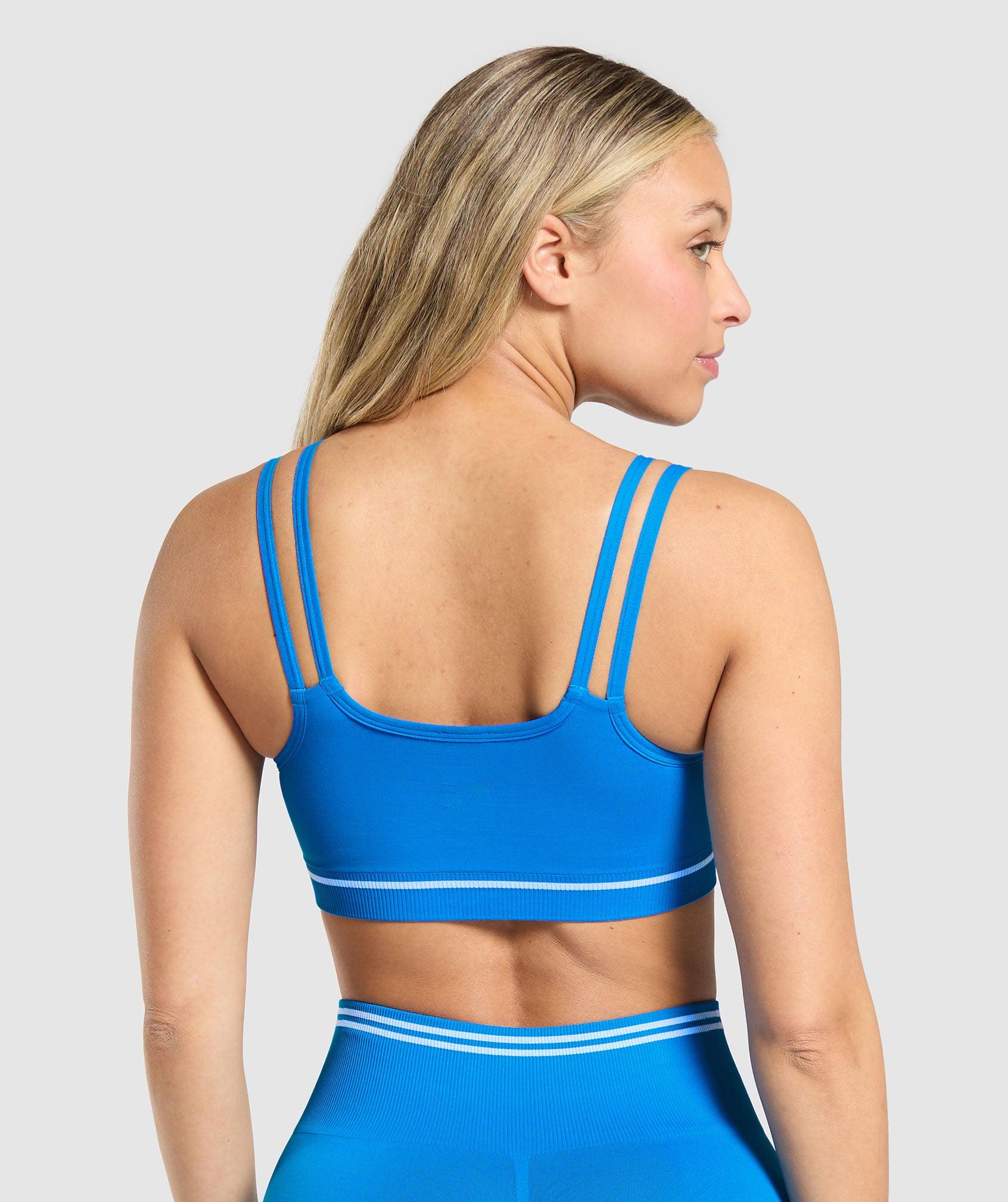 Gymshark Contrast Seamless Sports Bra - Barbell Blue Female Product Image