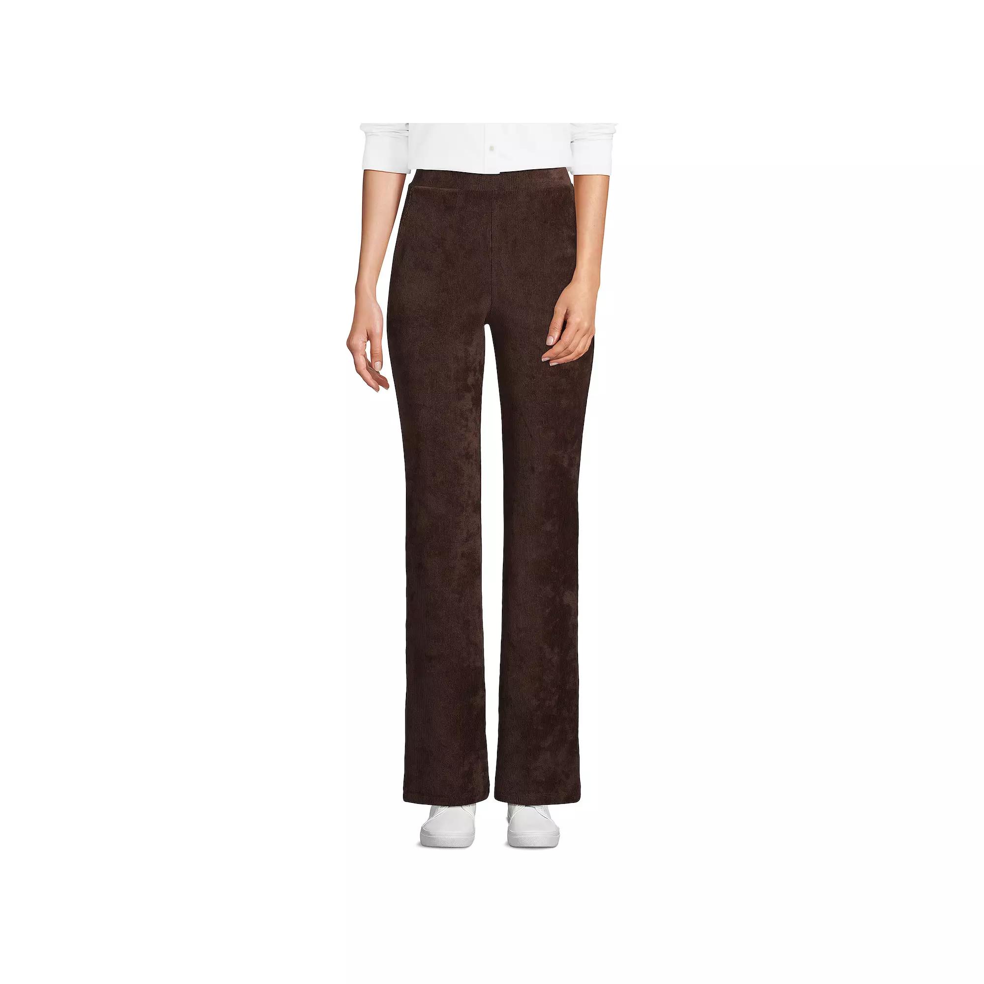 Women's Lands' End Sport Knit High-Rise Corduroy Bootcut Pants,  Product Image