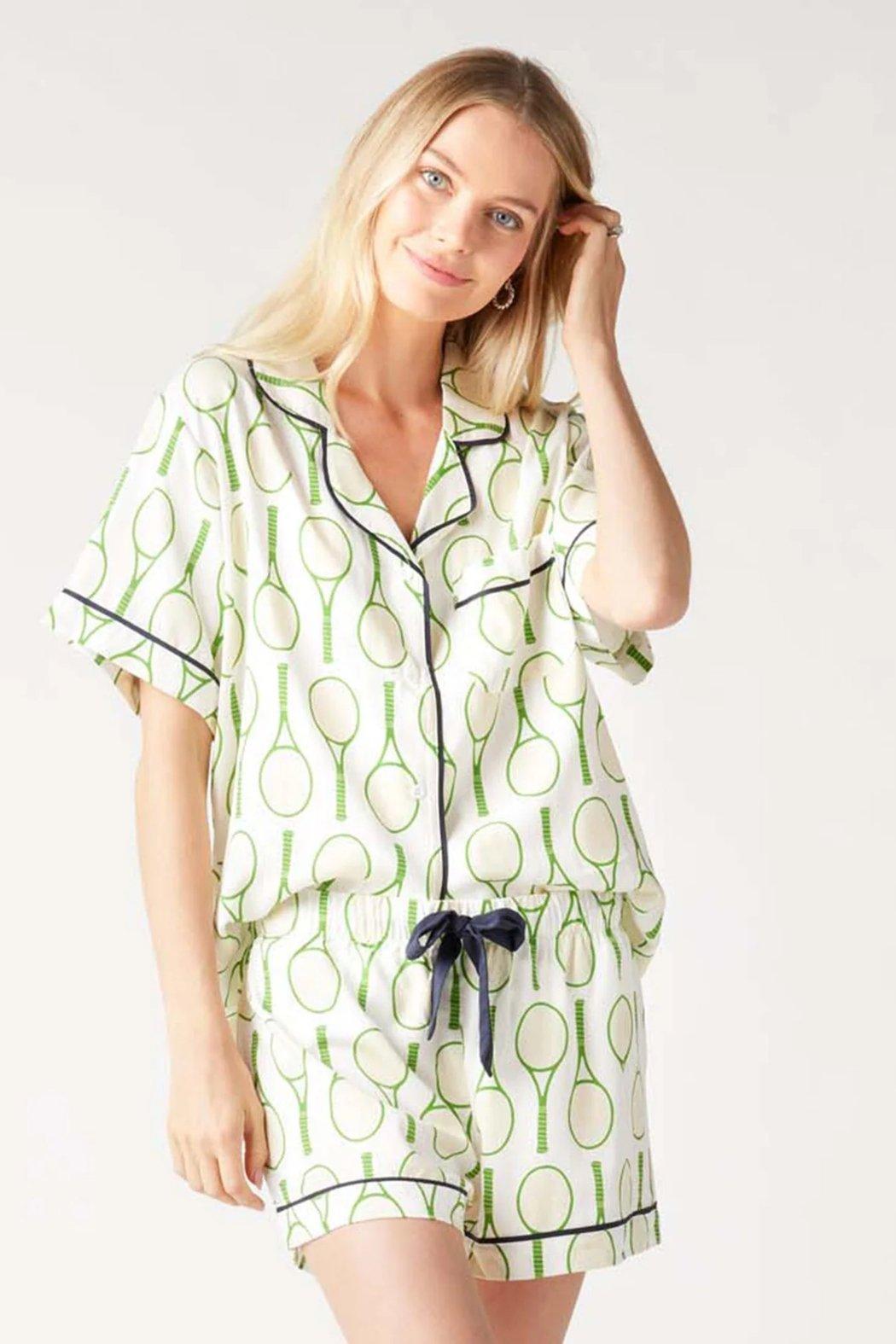 Tennis Time Pajama Shorts Set Product Image