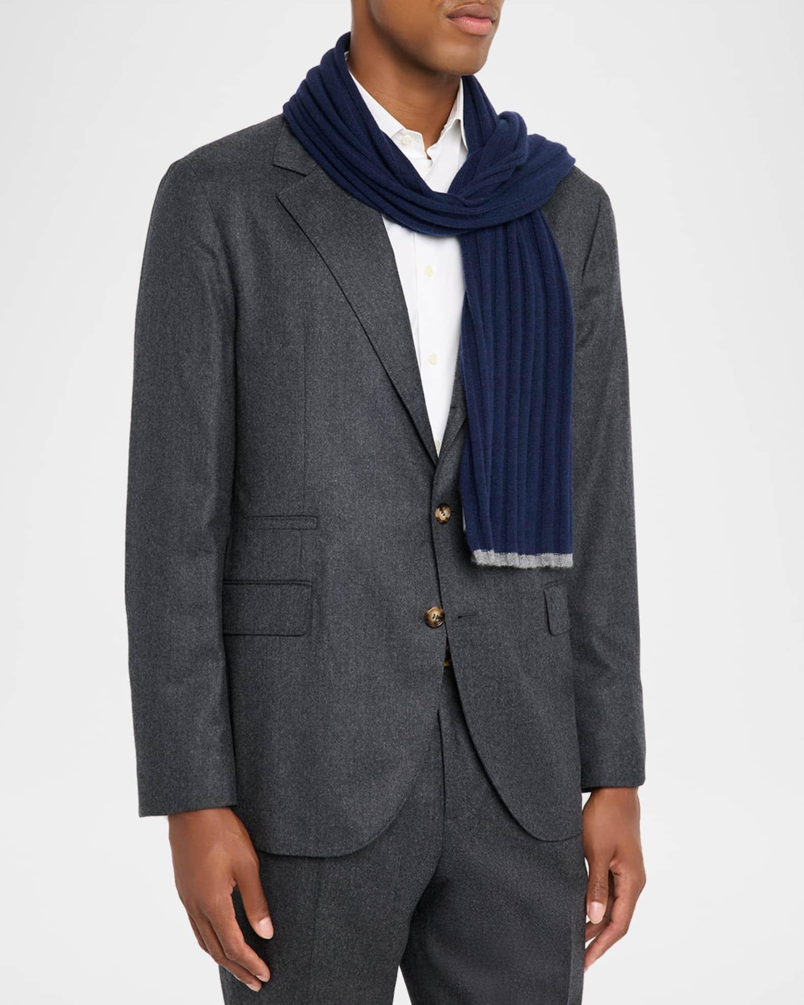 Men's Cashmere Ribbed Scarf Product Image