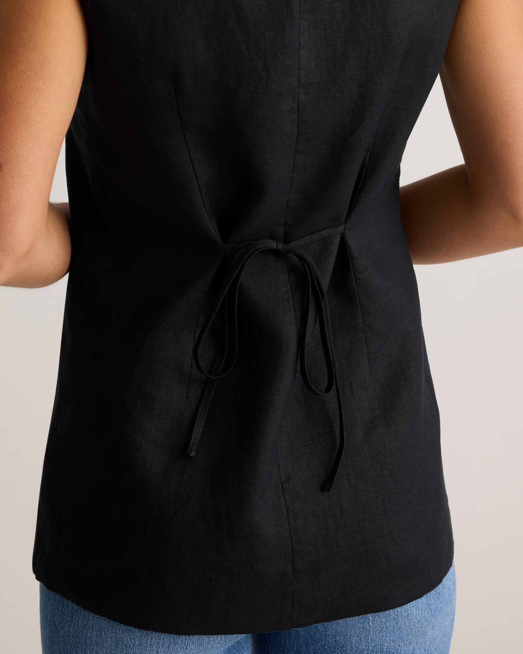 Quince | Women's 100% European Linen Longline Vest Size XS Product Image