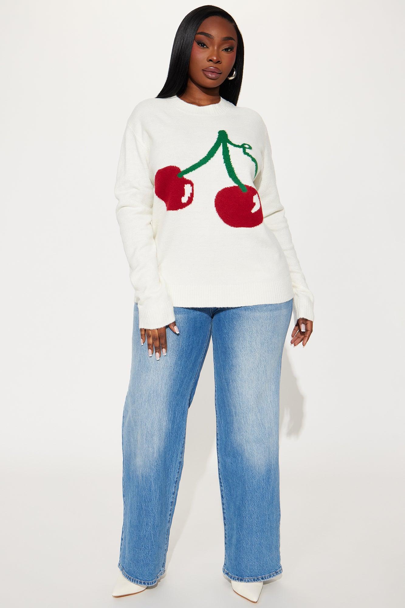 Cherry Bomb Sweater - White/combo Product Image