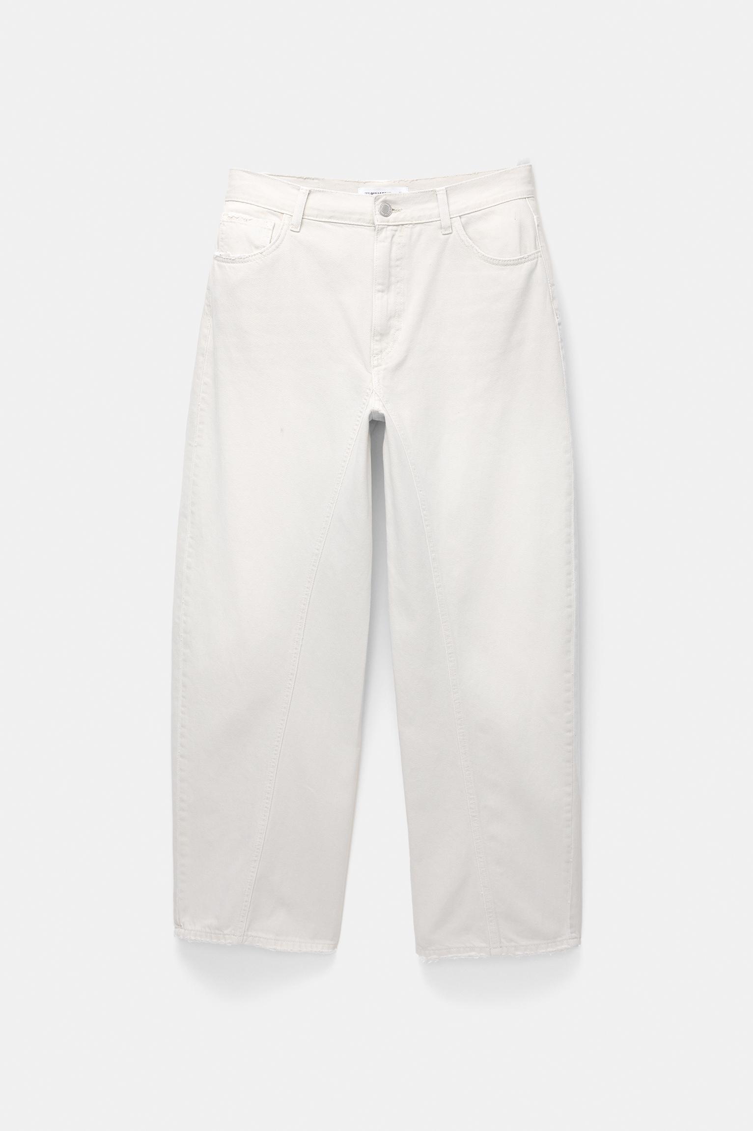 Balloon fit pants with seams Product Image