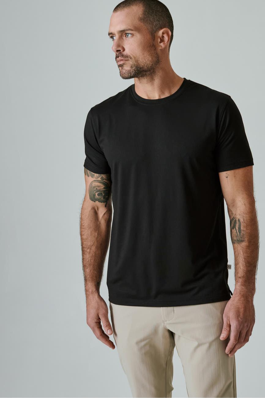 Core Crew Drop Cut Tee - Black Product Image